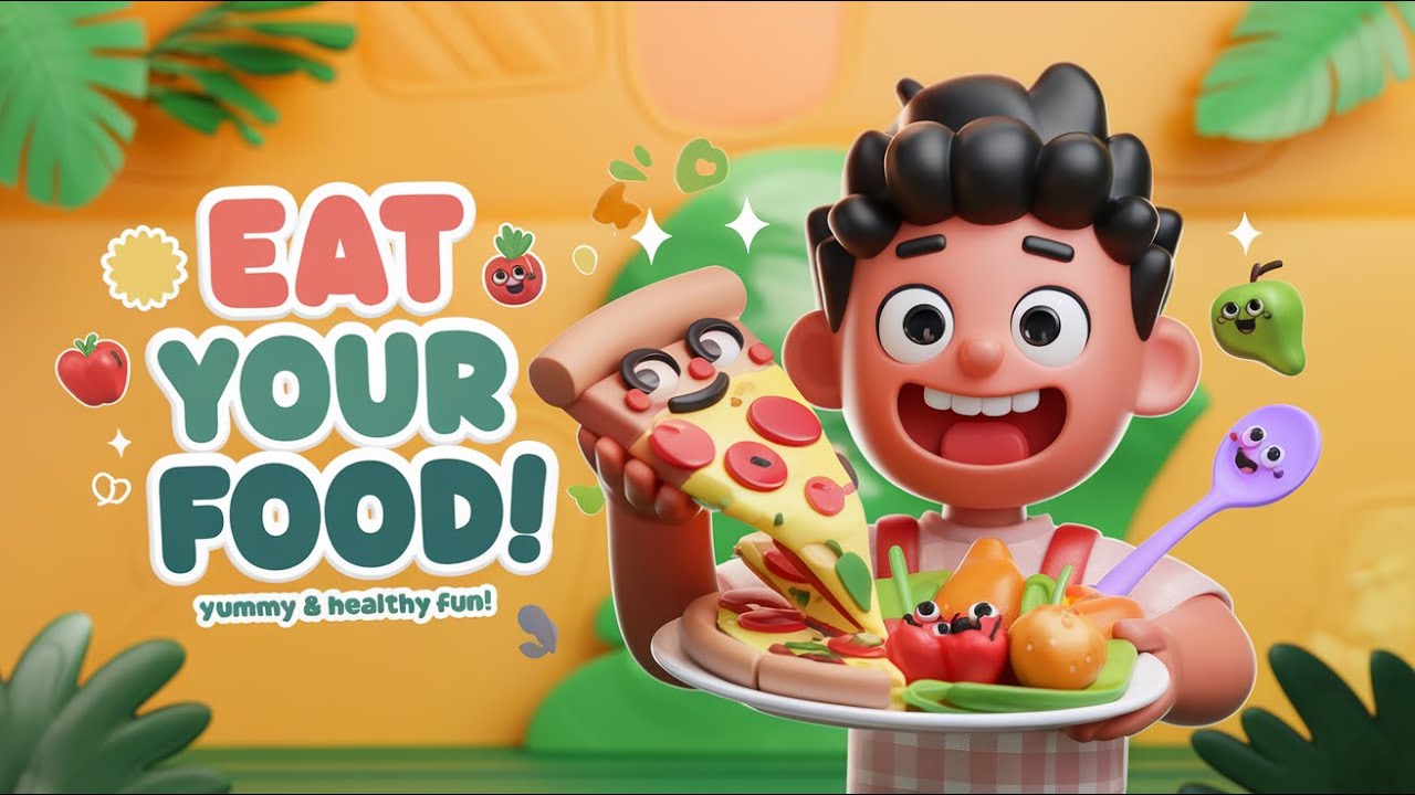 EAT YOUR FOOD! | Fun Mealtime Song & Learning Adventure for Kids! 