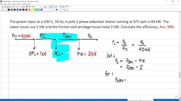 AC Machines: Efficiency of Induction Motor (TAGALOG)
