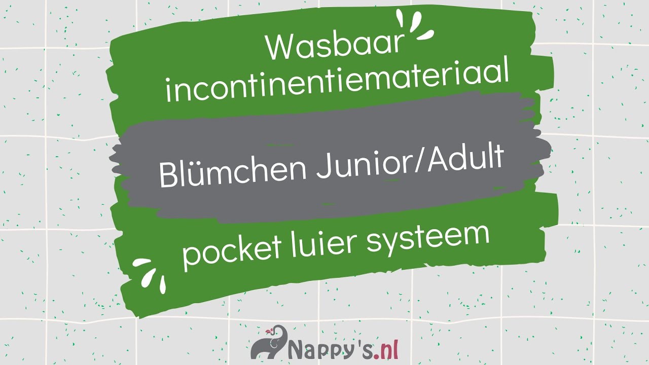 Wasbaar incontinentiemateriaal Blümchen Junior/Adult pocket luier