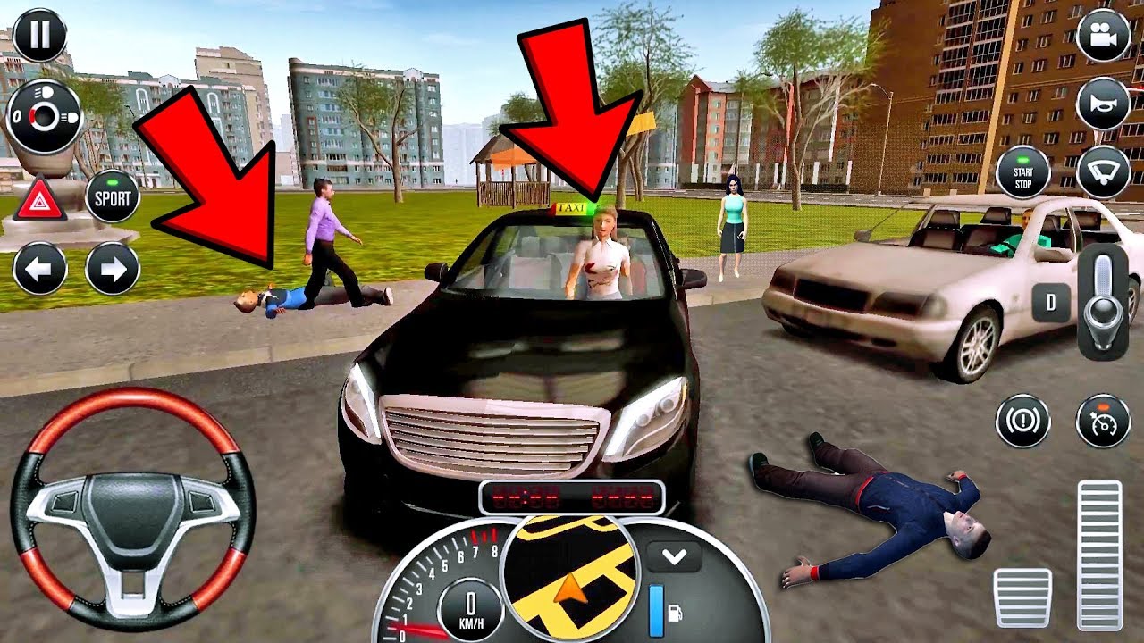 Taxi Sim 2016 #19 - CRAZY DRIVER! Taxi Game Android IOS gameplay 