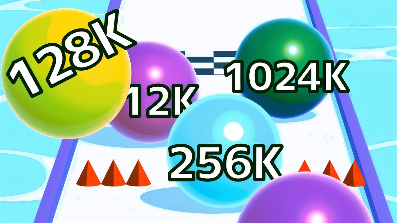 Ball Run Infinity Number Up To (128M, 256M, 512M, 1024M) ! All Levels ...