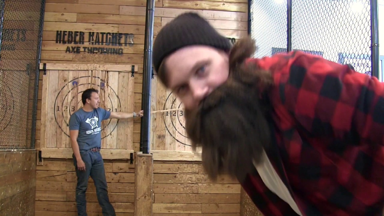 Axe Throwing Trick Shots Heber The Hatchet Man YouTube