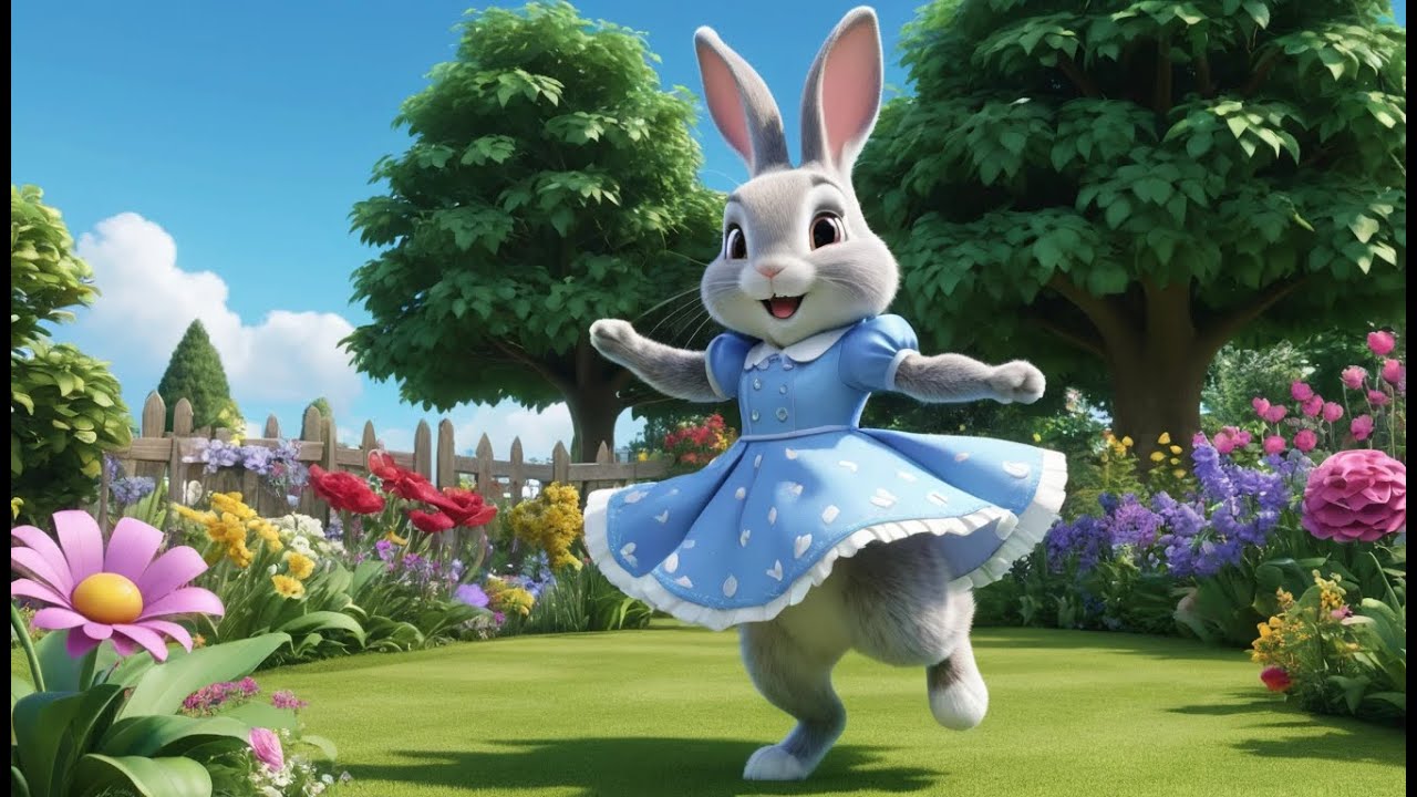 Rosey Rabbit And Ribbit Rosie Rabbit Garden Ring Dance | Fun Rabbit Dance Song for Kids ...