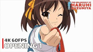 The Melancholy Of Haruhi Suzumiya - Opening 1 【Bouken Desho Desho?】 4K 60Fps Creditless | Cc