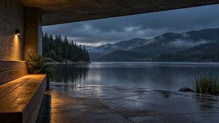 Rain by the Reservoir | Sheltered Lakeside Ambience & Soft Thunder | 10 Hours screenshot 4