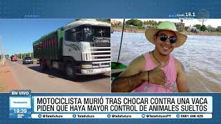 Motociclista Murió Tras Chocar Contra Una Vaca