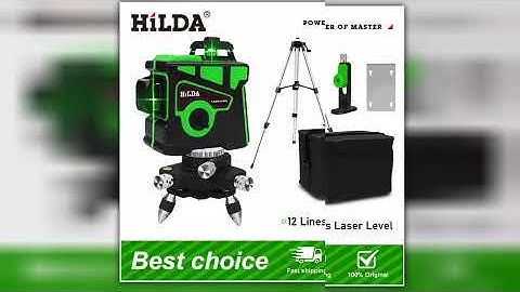 HILDA Laser Level 12 Lines 3D Level SelfLeveling 360 Horizontal And Vertical Cross Super Powerful G