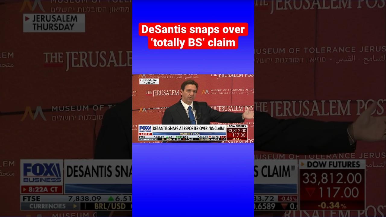 Ron DeSantis nukes reporter over ‘totally BS’ claim: ‘Focus on the facts’ #shorts