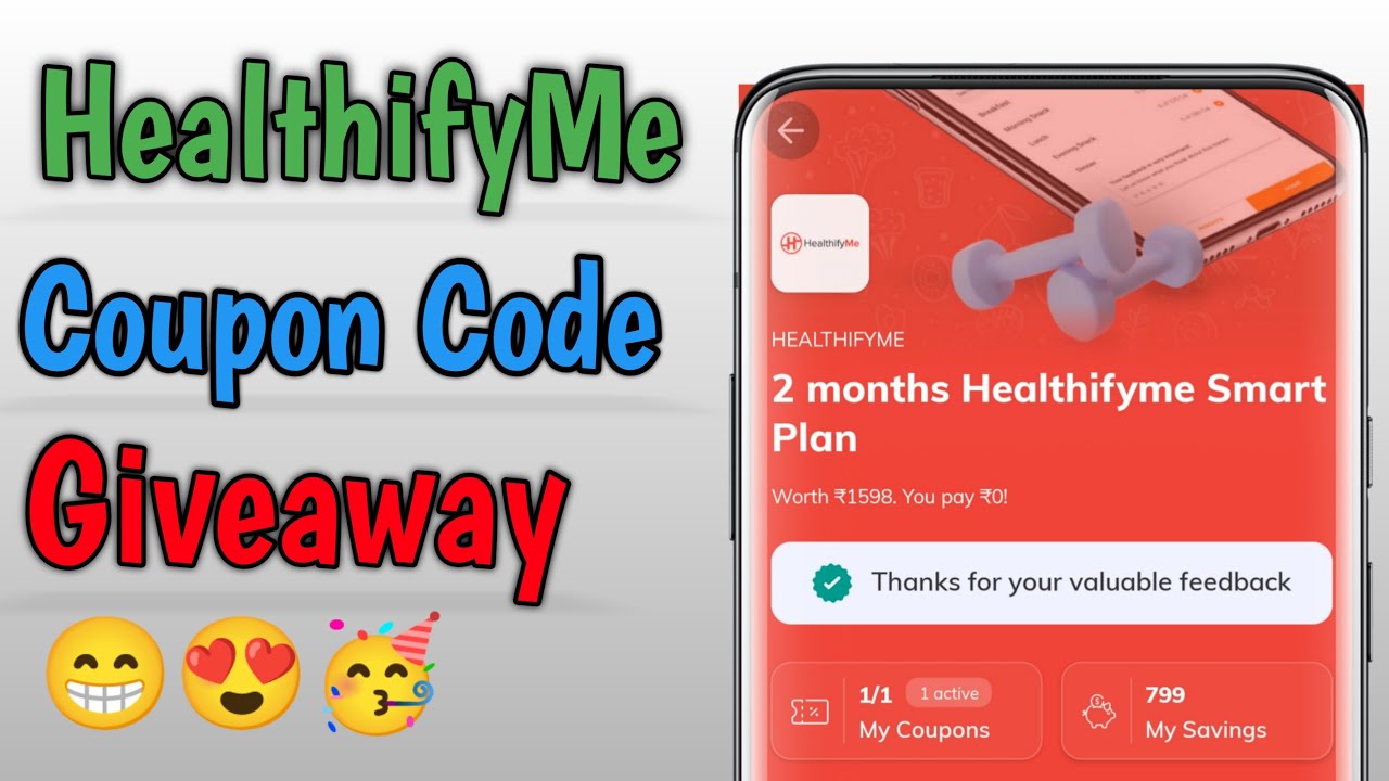 HealthifyMe Coupon Code Giveaway HealthifyMe Coupon Code Trick 