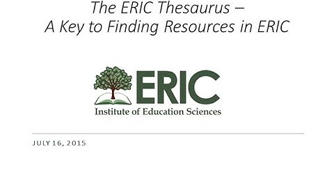 Part 1 – Thesaurus Overview and Background