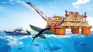 Unbelievable Bait Catches Giants Under The Largest Oil Rig In The Gulf