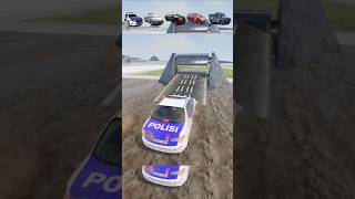 Mobil Polisi VS MESIN PENGGILING MOBIL! #beamngdrive #beamng #crashdrive #mobilpolisi