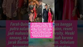 Chef Farah Quinn Haru Sang Putra Armand Quinn Resmi Masuk Boston University