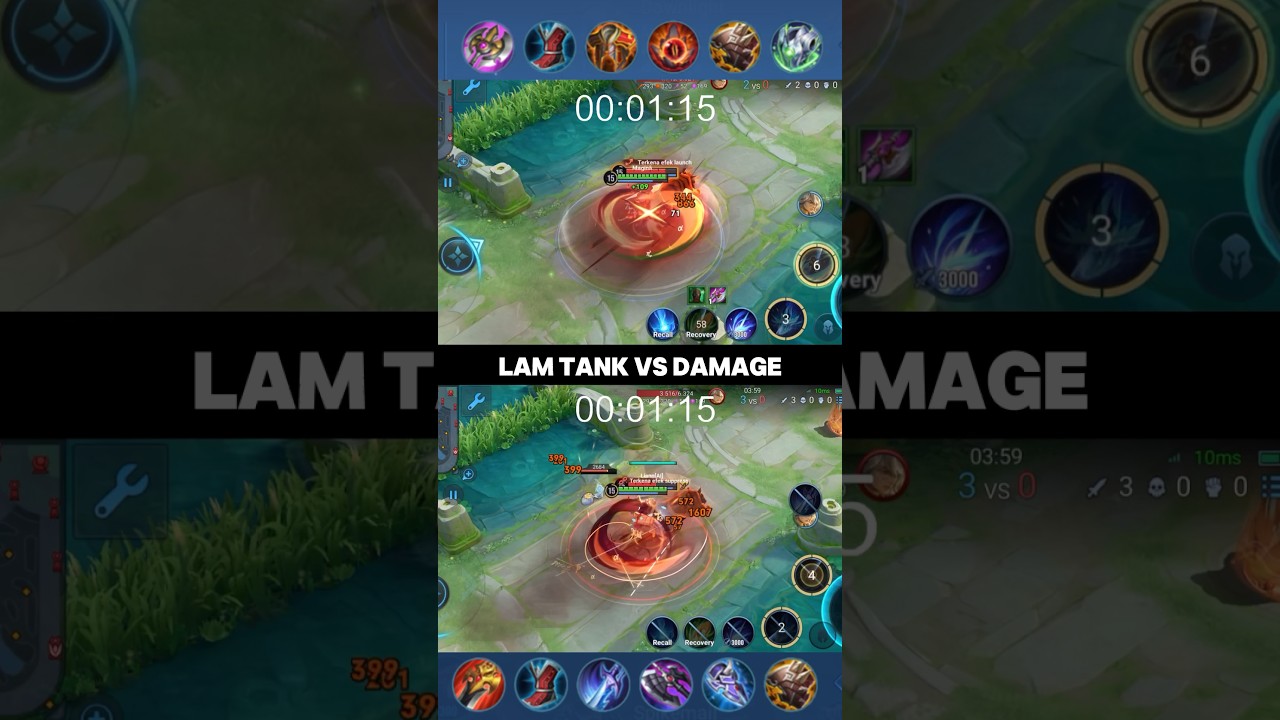 PERBANDINGAN LAM BUILD TANK VS DAMAGE 