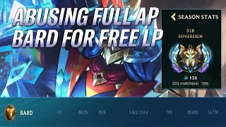 78% WINRATE SOVEREIGN WITH 88% WINRATE ON FULL AP BARD! BARD WILD RIFT GAMEPLAY