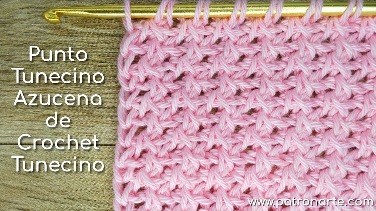 Punto Tunecino Azucena de Crochet Tunecino Paso a Paso con Aumentos y Disminuciones Incluidos
