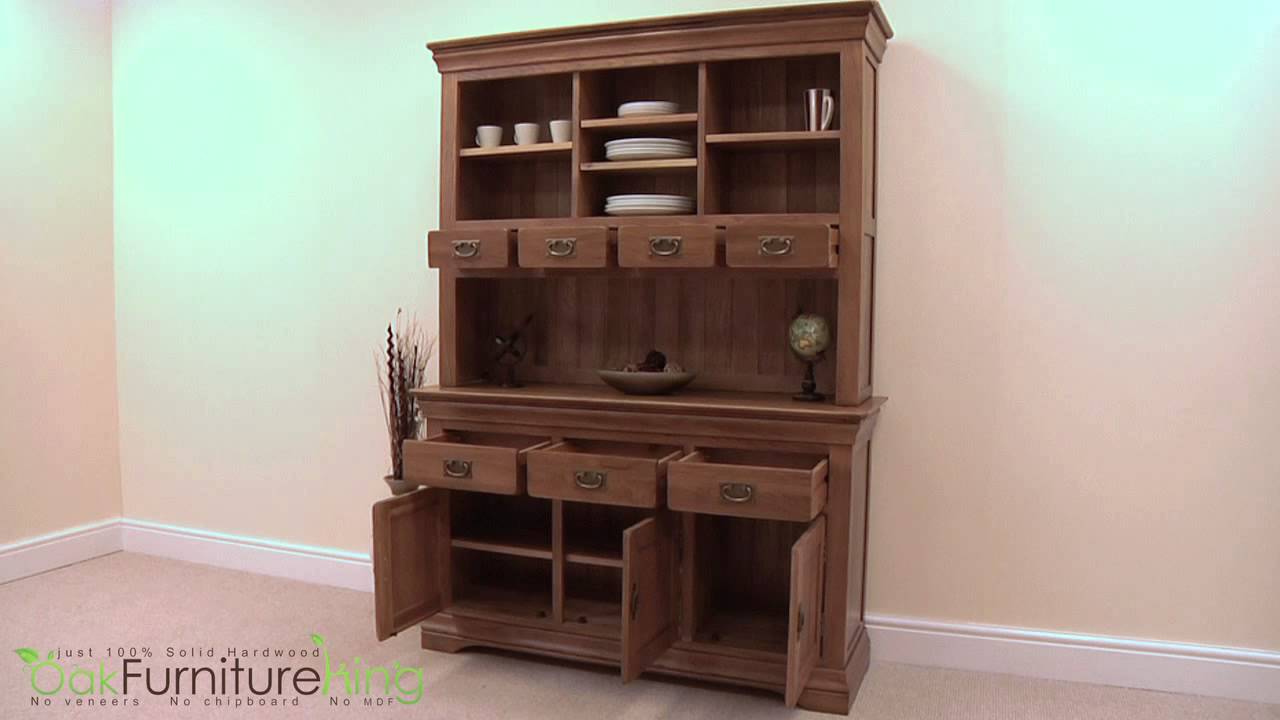 Cotswold Rustic Solid Oak Large Welsh Dresser Youtube