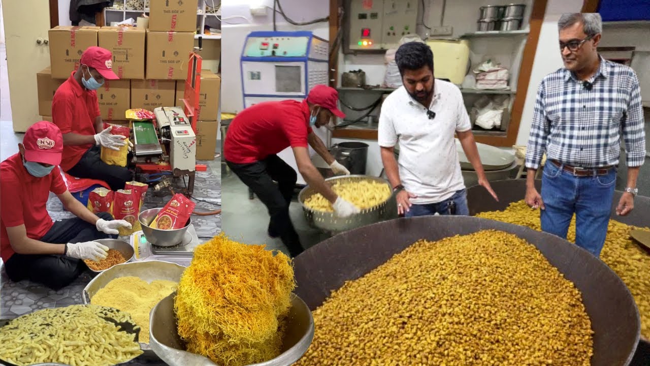 વર્લ્ડ ફેમસ નડિયાદી ભુસુ એવા નવીનચંદ્ર સોમાભાઈ ભાવસાર ની 75 વરસ જુની નમકીન ની ફેક્ટરી Naidad food