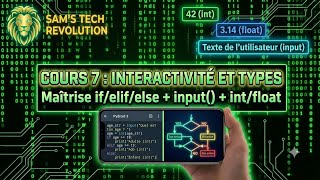 Python Cours 7: L'utilisation des Conditions if.... elif.... else/ combiné à input.... float📱✅🔥