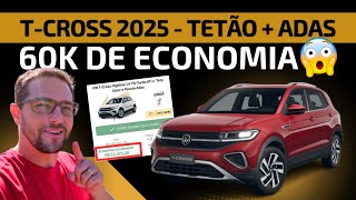 +60K DE ECONOMIA 😱 T-CROSS 2025 POR ASSINATURA - COM TETO E ADAS
