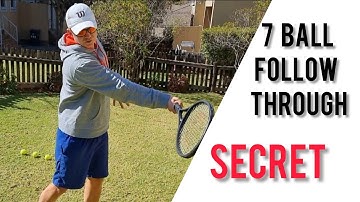 How to follow through in tennis. (7 ball tip)