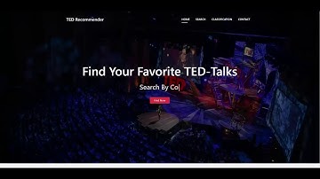 Ted Recommender System With basic functionalities