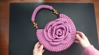 : CharmeBIju - Bolsa em croch^e (mega rosa)