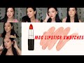 Mac Lipstick Collection + Lip Swatches