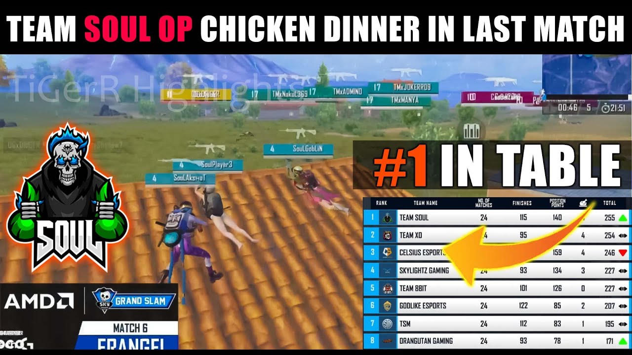 SOUL OP CHICKEN DINNER Skyesports GRANDSLAM | #1 in table
