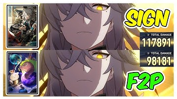 Jingyuan The Day The Cosmos Fell F2P vs Signature Lightcone Damage Comparison【 Honkai Star Rail 】