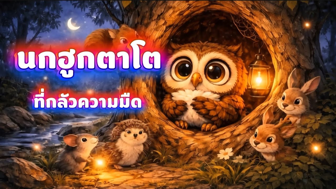 นิทานสั้นเรื่อง✨️นกฮูกตาโต🦉ที่กลัวความมืด #นิทานสอนคน #นิทานสนุก #นิทานสั้น 
