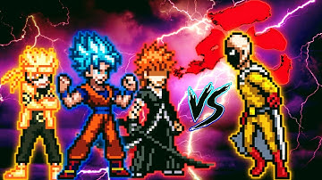 Goku SSJSS( Team Shonen ) VS Accurate Saitama in Jump Force Mugen