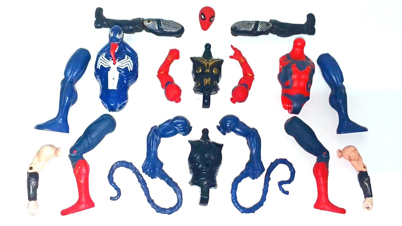 ИГРУШКИ-СУПЕРГЕРОИ МСТИТЕЛЕЙ, Монстр Веном против Капитана Тора против Красного Человека-паука