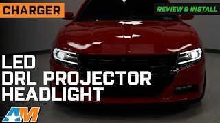 2015-2023 Charger OE Style LED DRL Projector Headlight with Clear Corners Review & Install