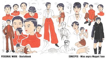 Lou BAUER - DEMO REEL 2023.09 - Character Design