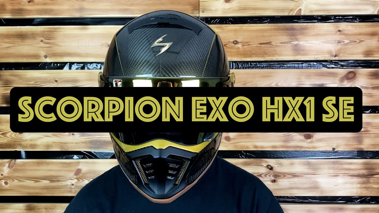 Casque Scorpion EXO-HX1 Carbon SE Black Gold en Stock