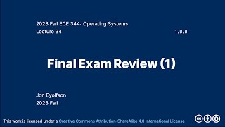 Final Exam Review (1)  (2023 Fall ECE 344 Section 3)