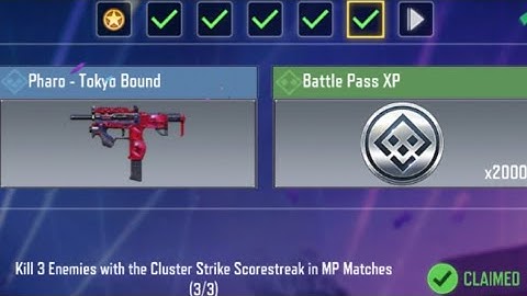 Call Of Duty Mobile Kill 3 Enemies with the Cluster Strike Scorestreak in MP Matches Task Complete