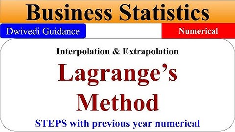 Lagrange interpolation, Lagrange