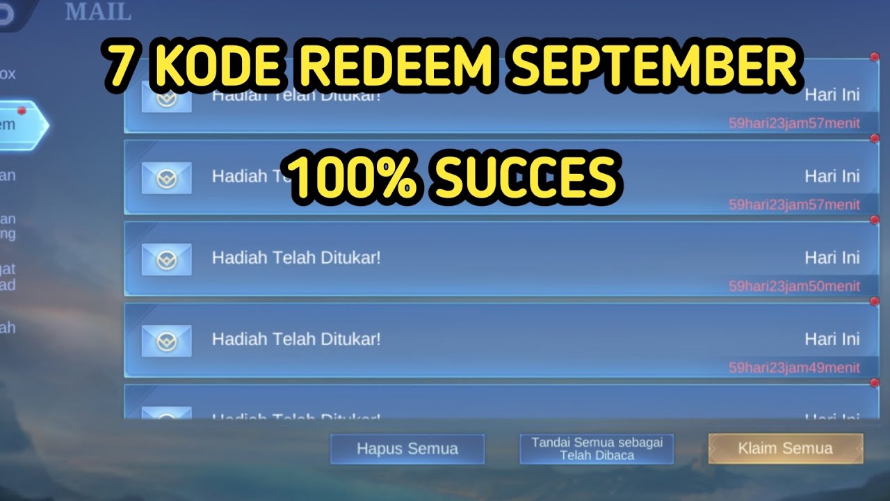 7 KODE REDEEM ML HARI INI 10 SEPTEMBER KODE REDEEM MOBILE LEGEND ...