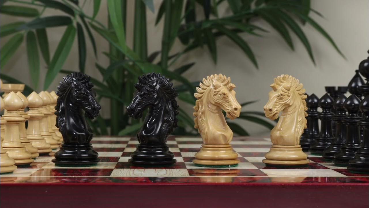 The Arthurian Series 4.4 Luxury Artisan Ebony Wood Chess Pieces