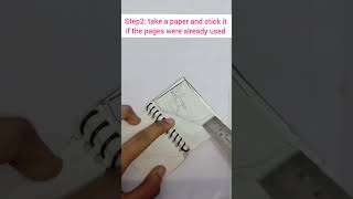 diy cute school supplies 💜// diy cute mini spiral notepad #schoolsupplies #ytshorts