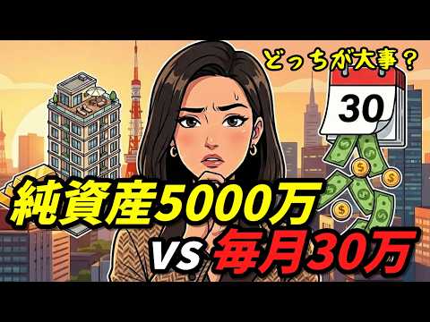 純資産5000万 vs 毎月キャッシュフロー30万、本当にお金持ちなのはどっち？