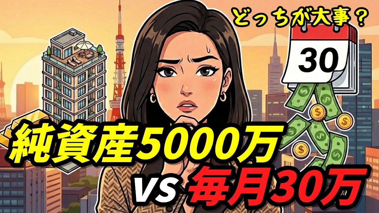 純資産5000万 vs 毎月キャッシュフロー30万、本当にお金持ちなのはどっち？