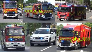 Fire Engines Responding to Large Forest Fire! | Firefighters Responding & On-Scene of Wildfire