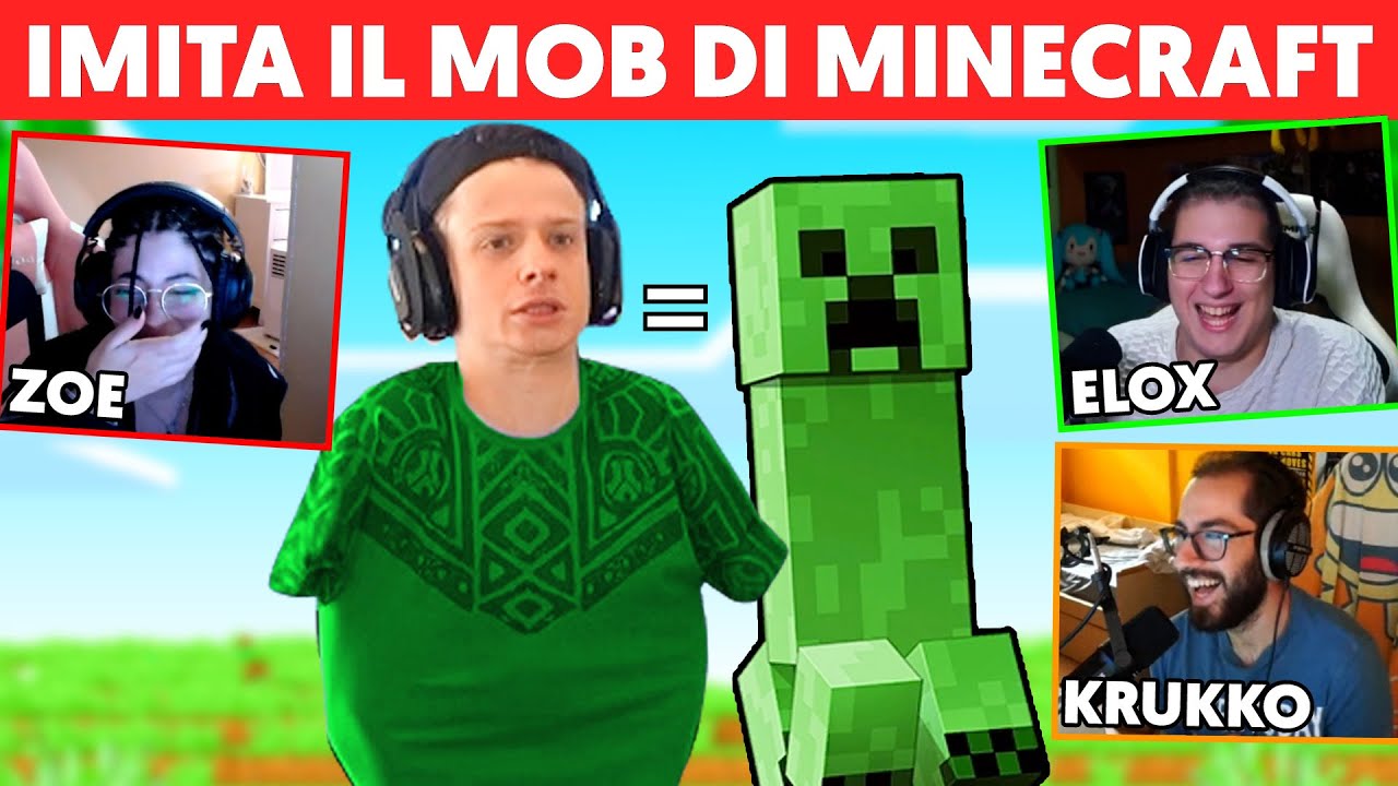IMITA IL MOB DI MINECRAFT CON LA WEBCAM E' FUORI CONTROLLO
