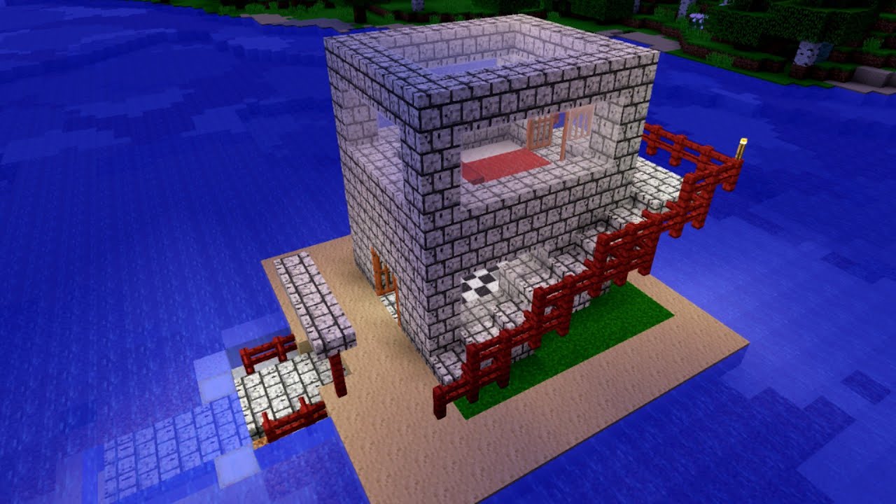 Minecraft Lake House Tutorial - YouTube