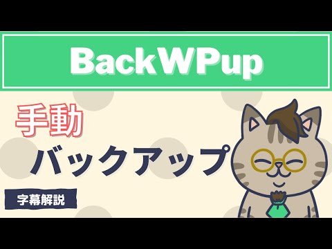 BackWPupの手動バックアップ設定について解説した字幕動画