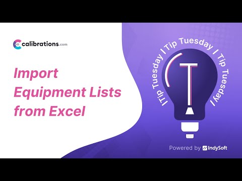 Tip Tuesday - Import Equipment Lists from Excel - video from IndySoft