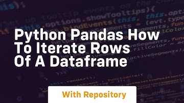 python pandas how to iterate rows of a dataframe